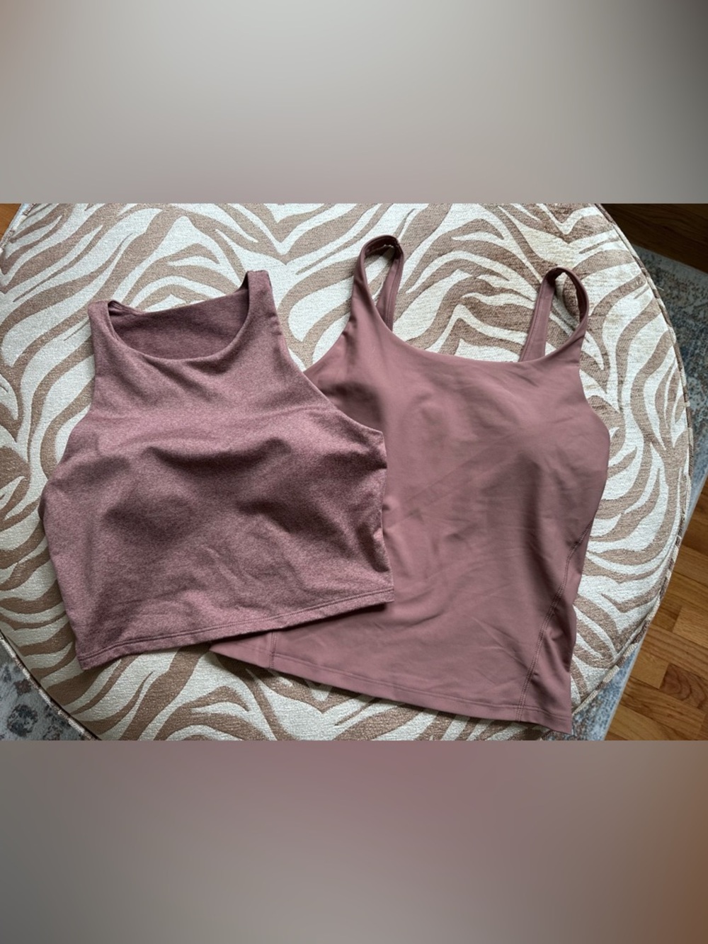 2-Pack Women’s Old Navy Dusty Rose Active Tank Top/Sports Bra w/ removable cups